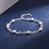 Korean Copper Plated Five-pointed Star Frosted Transfer Beads Star Bracelet main image 2