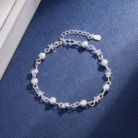 Korean Copper Plated Five-pointed Star Frosted Transfer Beads Star Bracelet main image 3