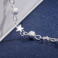 Korean Copper Plated Five-pointed Star Frosted Transfer Beads Star Bracelet main image 5