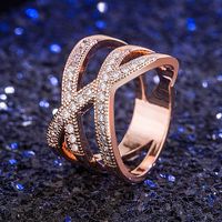 Cross Ring European And American Temperament Cross Micro-inlaid Zircon Index Finger Ring Jewelry main image 2