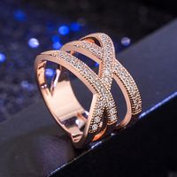 Cross Ring European And American Temperament Cross Micro-inlaid Zircon Index Finger Ring Jewelry main image 3