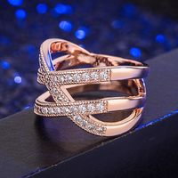 Cross Ring European And American Temperament Cross Micro-inlaid Zircon Index Finger Ring Jewelry main image 4