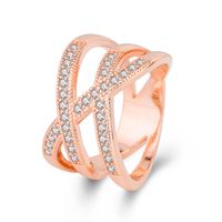 Cross Ring European And American Temperament Cross Micro-inlaid Zircon Index Finger Ring Jewelry main image 6