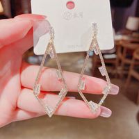Fashion Diamond Pendant Inlaid Zircon Earrings Copper Earrings main image 1