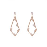 Fashion Diamond Pendant Inlaid Zircon Earrings Copper Earrings main image 6