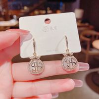 Fashion Purse Shape Personalized Copper Inlaid Zircon Earrings main image 4