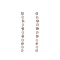 Fashion Long Tassel Rhinestone Opal Copper Earrings Wholesale main image 6