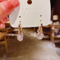Fashion Geometric Copper Inlaid Zircon Earrings Wholesale main image 5