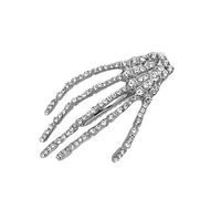 Europäische Und Amerikanische Geisterkralle Schädel Hand Diamant Haarnadel Metall Halloween Entenschnabel Clip Kopfschmuck main image 6