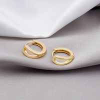 New European And American Plain Circle Hollow Alloy Earrings Wholesale main image 3