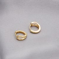 New European And American Plain Circle Hollow Alloy Earrings Wholesale main image 5