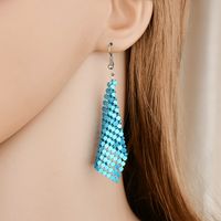 Fashion New Sequin Multicolor Large Area Sequin Metal Earrings main image 4