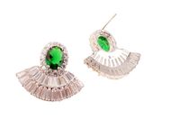 Zircon Exaggerated Earrings European And American Fashion Party Bride Wedding Jewelry main image 4