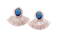 Zircon Exaggerated Earrings European And American Fashion Party Bride Wedding Jewelry main image 5