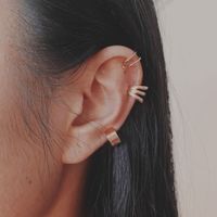 New Creative Simple Non-pierced Ear Bone Clip Five-piece Hollow Multi-layer Earrings Wholesale main image 1