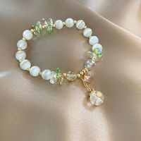 Mode Simple Bracelet Femme Cristal Vert Opale Bracelet Main Bijoux En Gros main image 2