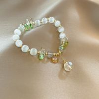 Mode Simple Bracelet Femme Cristal Vert Opale Bracelet Main Bijoux En Gros main image 4