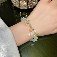 Mode Simple Bracelet Femme Cristal Vert Opale Bracelet Main Bijoux En Gros main image 6