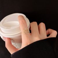 Korean Creative Ring Female Trend Pearl Open Copper Index Finger Ring Wholesale main image 3