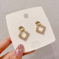 2020 New Trendy Female Korean Geometric Copper Earrings Wholesale main image 1