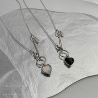 Personality Hip-hop Titanium Steel Necklace Heart Pendant main image 5