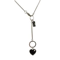 Personality Hip-hop Titanium Steel Necklace Heart Pendant main image 6