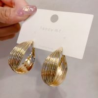 Retro Twist Circle Copper Earrings Wholesale main image 1