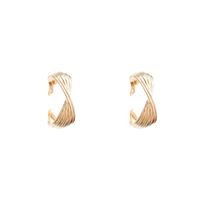 Retro Twist Circle Copper Earrings Wholesale main image 5