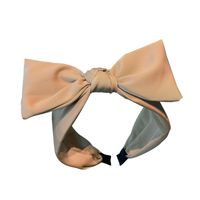 Korean Satin Headband Women Bow Headdress Wide-brim Elegant Headband main image 6