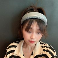 2021 New Korean Sponge Headband Female Retro Wide-side Hair Accessories Female main image 5