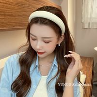 Korean Sponge Headband Female 2021 New Wide Side Fabric Headband main image 6