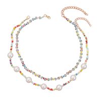 Collier Multicouche De Perles De Cristal Tissées À La Main De Bohème Bijoux Pendentif Perle main image 6