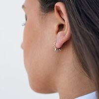Fashion S925 Silver Geometric Rhinestone Earrings main image 1