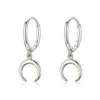 Boucles D&#39;oreilles En Argent S925 En Forme De Croissant De Lune Géométrique En Gros main image 6