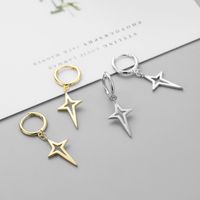 Fashion Cross Star 18k Gold Copper Earrings Female main image 3