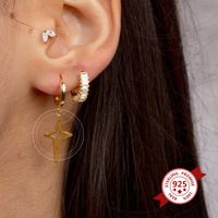 Boucles D&#39;oreilles En Cuivre En Or 18 Carats Avec Étoile À La Mode main image 5