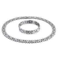 Fashion Stainless Steel Valentine's Day Necklace Bracelet Set sku image 1