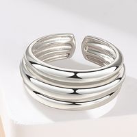 Striped Ring S925 Silver Wholesale Silver Fashion Personality Ring Jewelry sku image 1
