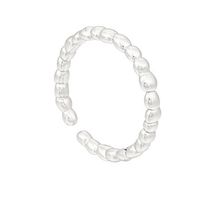 Koreanische S925 Silber Mode Persönlichkeit Geometrische Runde Perlen Perlen Offener Ring sku image 1