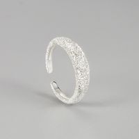 Korean S925 Sterling Silver Sparkling Sand Ring Starry Sky Milky Way Open Ring sku image 2