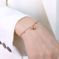 Titanium&stainless Steel Korea Geometric Bracelet  (rose Alloy) Nhok0325-rose-alloy sku image 4
