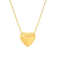 Fashion Heart Titanium Steel Plating Necklace sku image 3