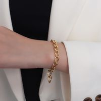 Bracelet De Chaîne De Bijoux En Or 18 Carats Plaqué En Acier Au Titane Simple Européen Et Américain sku image 1