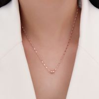 Collar De Acero De Titanio Chapado En Oro De 18k Colgante Pequeño Collar Accesorios sku image 5