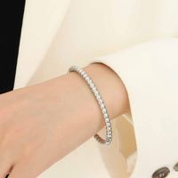 Bracelet Simple En Acier Au Titane Plaqué Or 18 Carats Bracelet Porte-bonheur Femme En Gros sku image 2