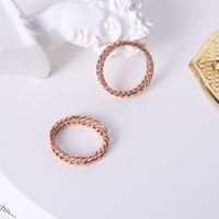 European And American Simple Chain Ring Rose Gold Ring Titanium Steel Jewelry sku image 3