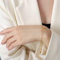 Pulsera De Collar De Clavícula De Estilo Simple Arco 18k Chapado En Oro Real Al Por Mayor Nihaojewelry sku image 2