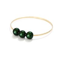 Wholesale Round Bead Glass Pearl Metal Bracelet Ethnic Style Retro Simple Bracelet Jewelry sku image 1