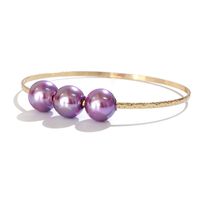 Wholesale Round Bead Glass Pearl Metal Bracelet Ethnic Style Retro Simple Bracelet Jewelry sku image 13