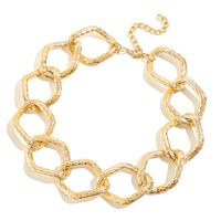 Jewelry Hip Hop Geometric Large Gold Chain Exaggerated Retro Thick Chain Necklace sku image 1